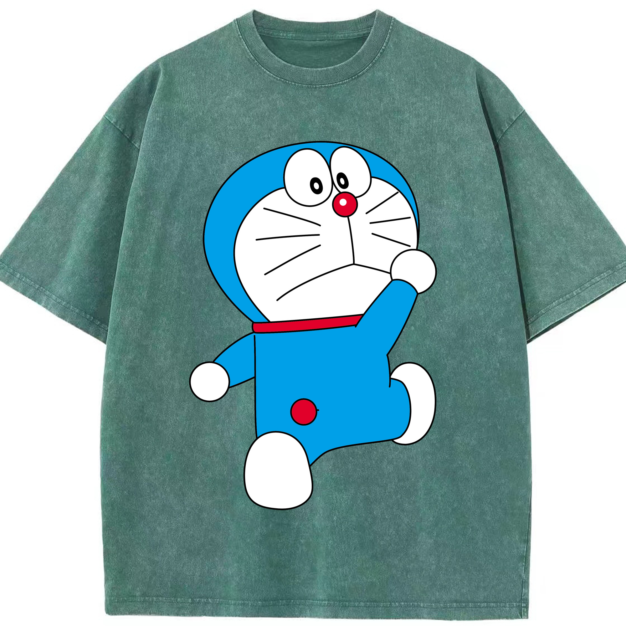 （画像用） ドラえもん Doraemon 綿100% ヴィンテージ風 半袖Tシャツ（フロントプリント）